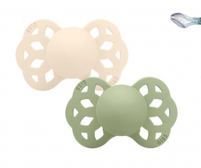 2 Succhietti BIBS Infinity Ivory/Sage Anatomica Silicone