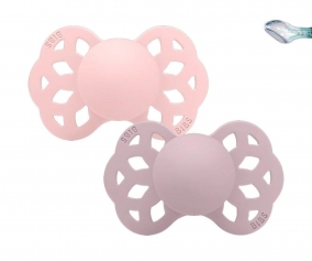 2 Succhietti BIBS Infinity Blossom/Dusky Lilac Anatomica Silicone