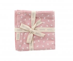 2 Muslins Tutete Leaves Pink