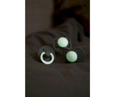 2 Succhietti BIBS Colour Round Notturni Black Glow/Vanilla Glow