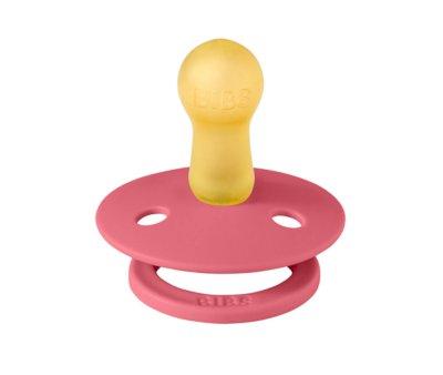 Sucette BIBS Colour Round Coral dans un Sac