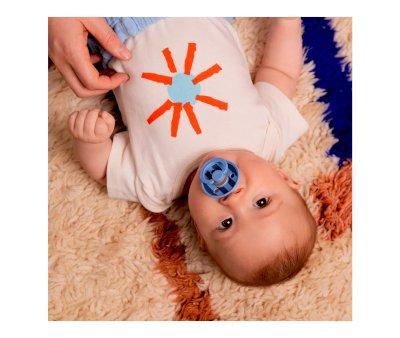 2 chupetas BIBS Studio Colour Round Pin Sky Blue Mix