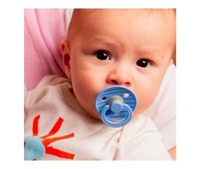 2 chupetas BIBS Studio Colour Round Pin Sky Blue Mix