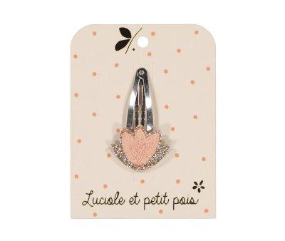 Clip de Pelo Flor de Loto Rosa Plido