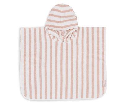 Poncho de Bao Terry Stripes GOTS Wild Rose