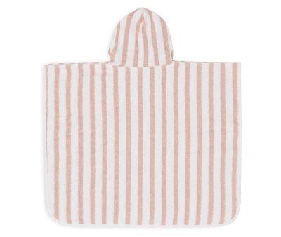 Poncho de Bao Terry Stripes GOTS Wild Rose