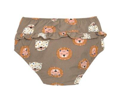 Swim Diaper with Ruffle Wild Cats Choco