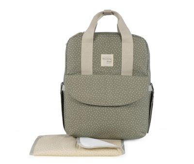 Sac  Dos pour Poussette Pois Poppy Moss