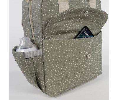 Sac  Dos pour Poussette Pois Poppy Moss