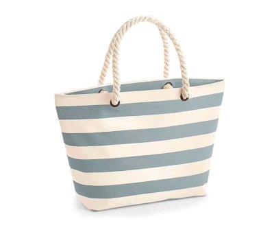 Nautical Natural-Gray Personalised Beach Bag