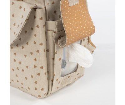 Zaino Passeggino Cuori Poppy Cannella