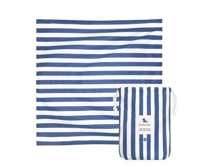 XXL Cabana Navy Microfiber Beach Towel Personalised