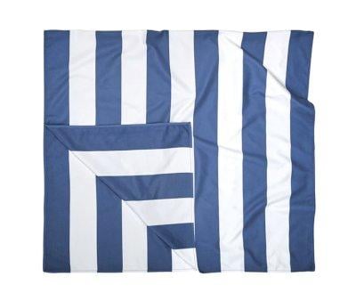 XXL Cabana Navy Microfiber Beach Towel Personalised