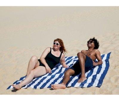 XXL Cabana Navy Microfiber Beach Towel Personalised