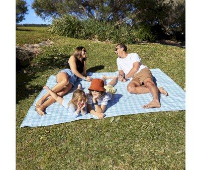 Beach and Picnic Blanket Blueberry Vichy L