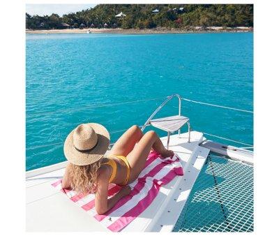 Toalha de Secagem rpida personalizvel Microfibra L Cabana Malibu Pink