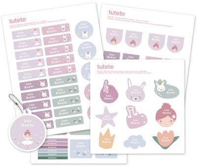 Pack Combinado Termo y Pegatinas Ballet