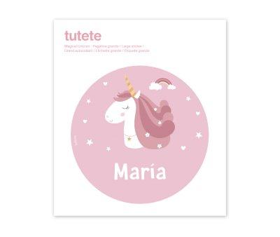 Etichetta Adesiva Rotonda Grande Magical Unicorn