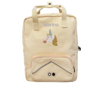 Mochila Escolar Grande Mrs. Unicorn Personalizable