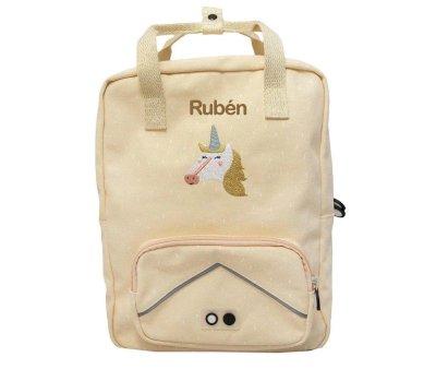 Mochila Escolar Grande Mrs. Unicorn Personalizable