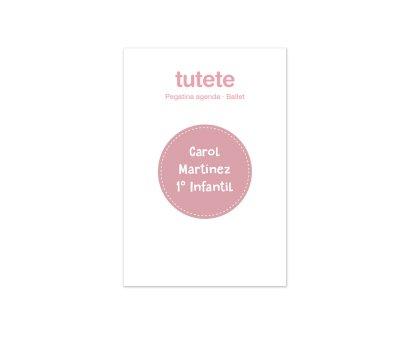 Agenda Infantrio Personalizvel Tutete Ballet