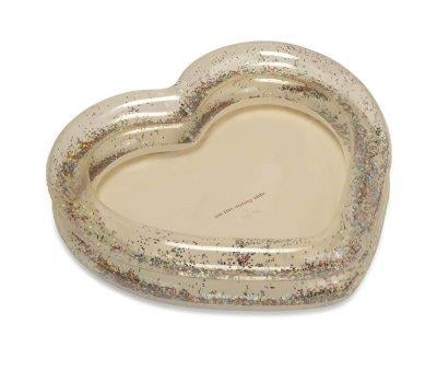 Inflatable Pool Transparent Heart Glitter