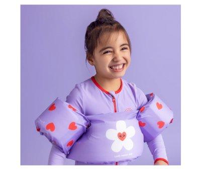 Lilac Hearts Vest with Sleeves
