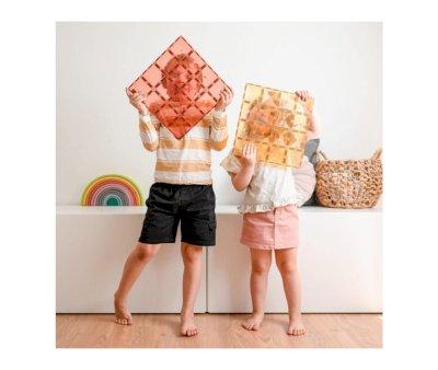 Pack Connetix Pastel Lemon & Peach Base Plate 2 Pieces