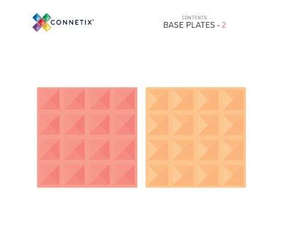 Pack Connetix Pastel Lemon & Peach Base Plate 2 Pieces