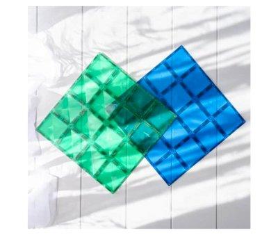Pack Connetix Rainbow Blue & Green Base Plate 2 Pieces
