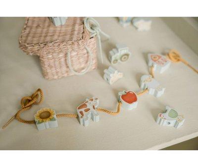 Figuras de Madera para Enlazar Cordones Little Farm