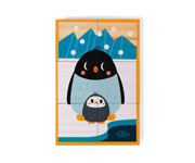 6 cubes en bois animaux