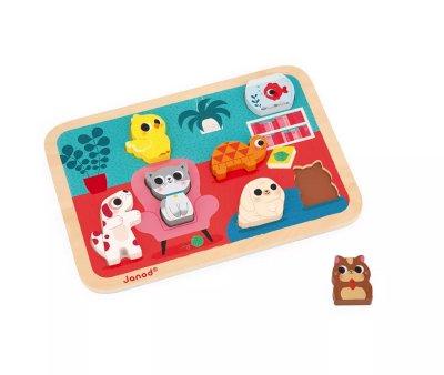 Quebra-cabea Chunky Pet de 7 peas