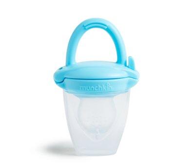 Alimentateur anti-touffement en silicone bleu