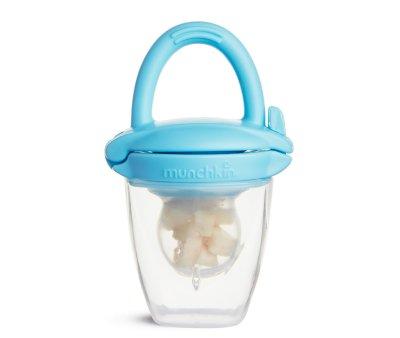Alimentateur anti-touffement en silicone bleu