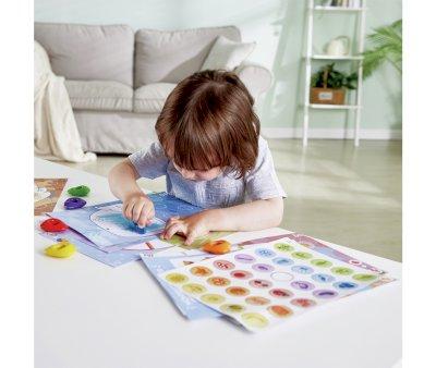 Set Pastelli a Cera e Stickers Crayons Easy Grip