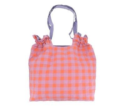Lilac Gingham Tote Bag