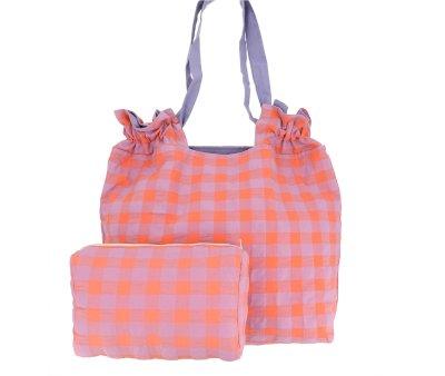 Neceser Acolchado Vichy Lila