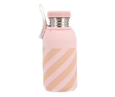Neoprene Sleeve Stripes Pink 500ml Personalised