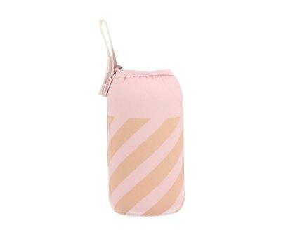 Neoprene Sleeve Stripes Pink 500ml Personalised