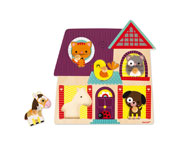 Puzzle musical embotable Amis Animaux
