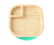 Plato Bamb Clsico con Ventosa Verde