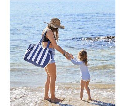 Personalised Navy Blue Beach Bag