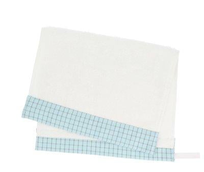 Nordic Check Blue Personalised Nursery Towel