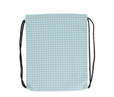 Nordic Check Blue Drawstring Backpack Personalised