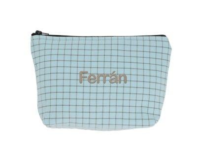 Neceser Personalizzabile Nordic Check Blue