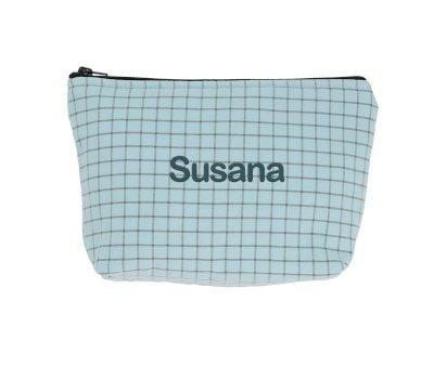 Neceser Personalizzabile Nordic Check Blue