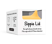 Tapa Sippie para Vaso Silicona Amarillo
