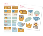 29 autocollants pour objets Animal Friends