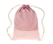 Sacca Zaino Vichy Rosa Personalizzabile